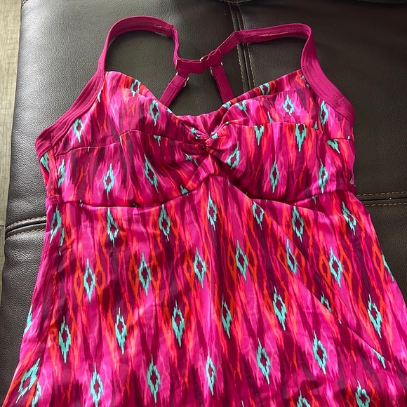 Title Nine peony tankini tank top size 34D underwire bra support - Picture 2 of 6